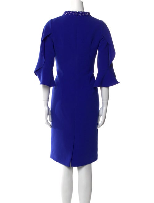 Teri Jon Mock Neck Knee-Length Dress