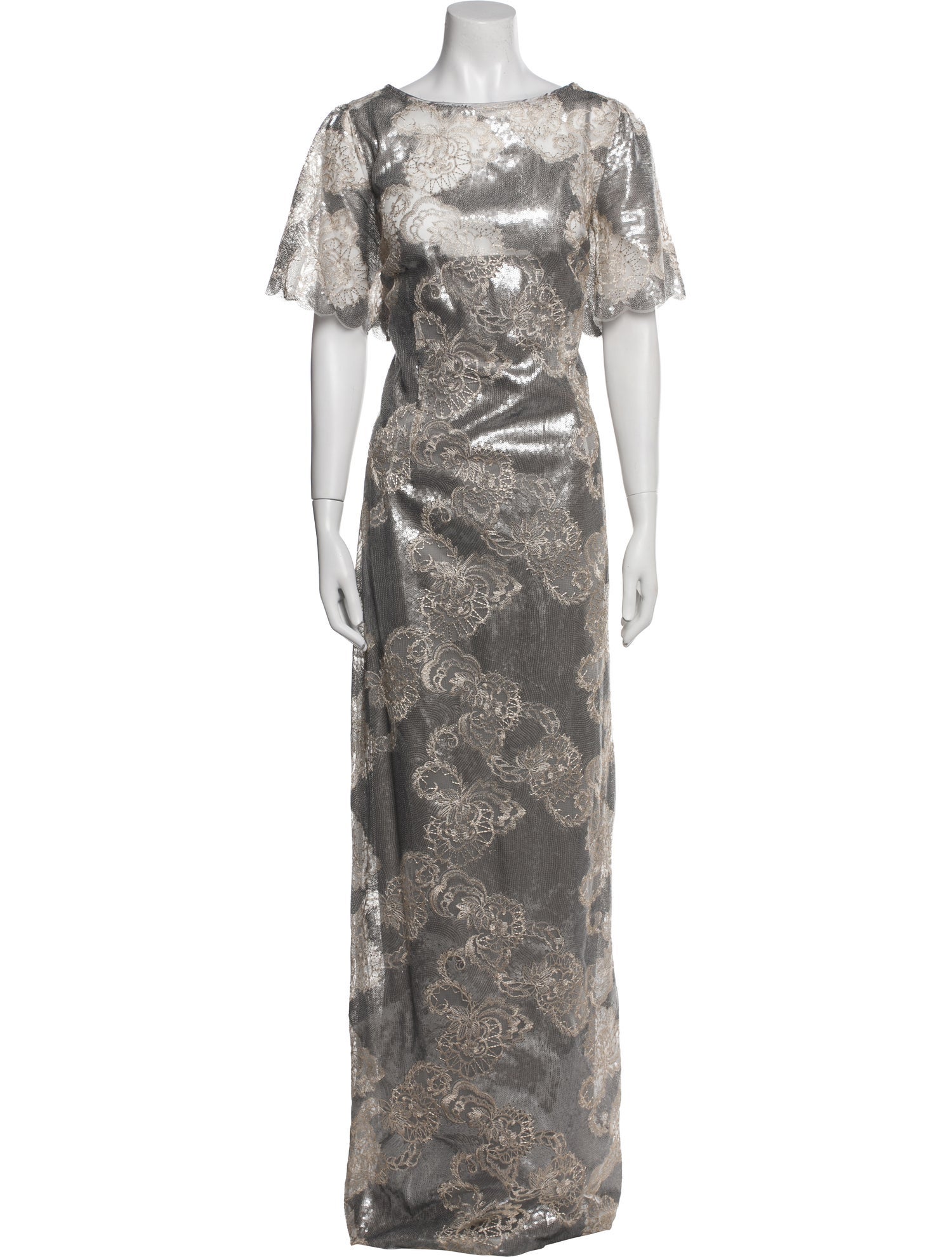 Teri Jon Printed Long Dress