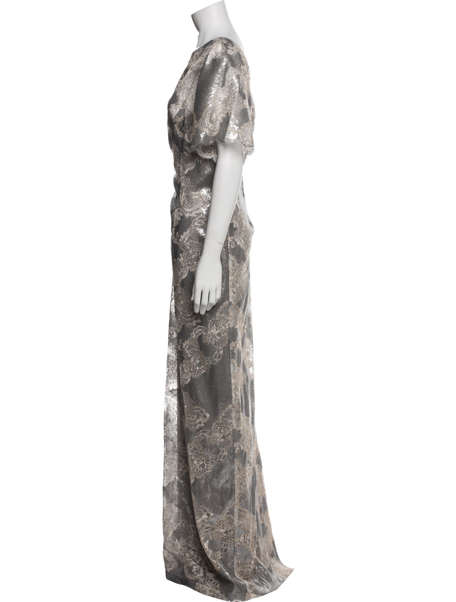 Teri Jon Printed Long Dress