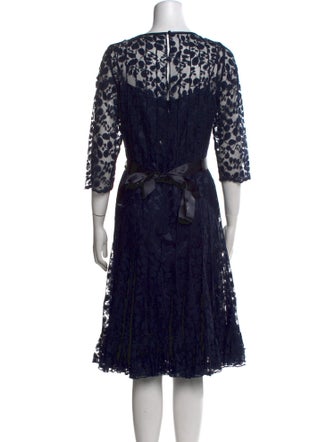 Teri Jon Lace Pattern Knee-Length Dress