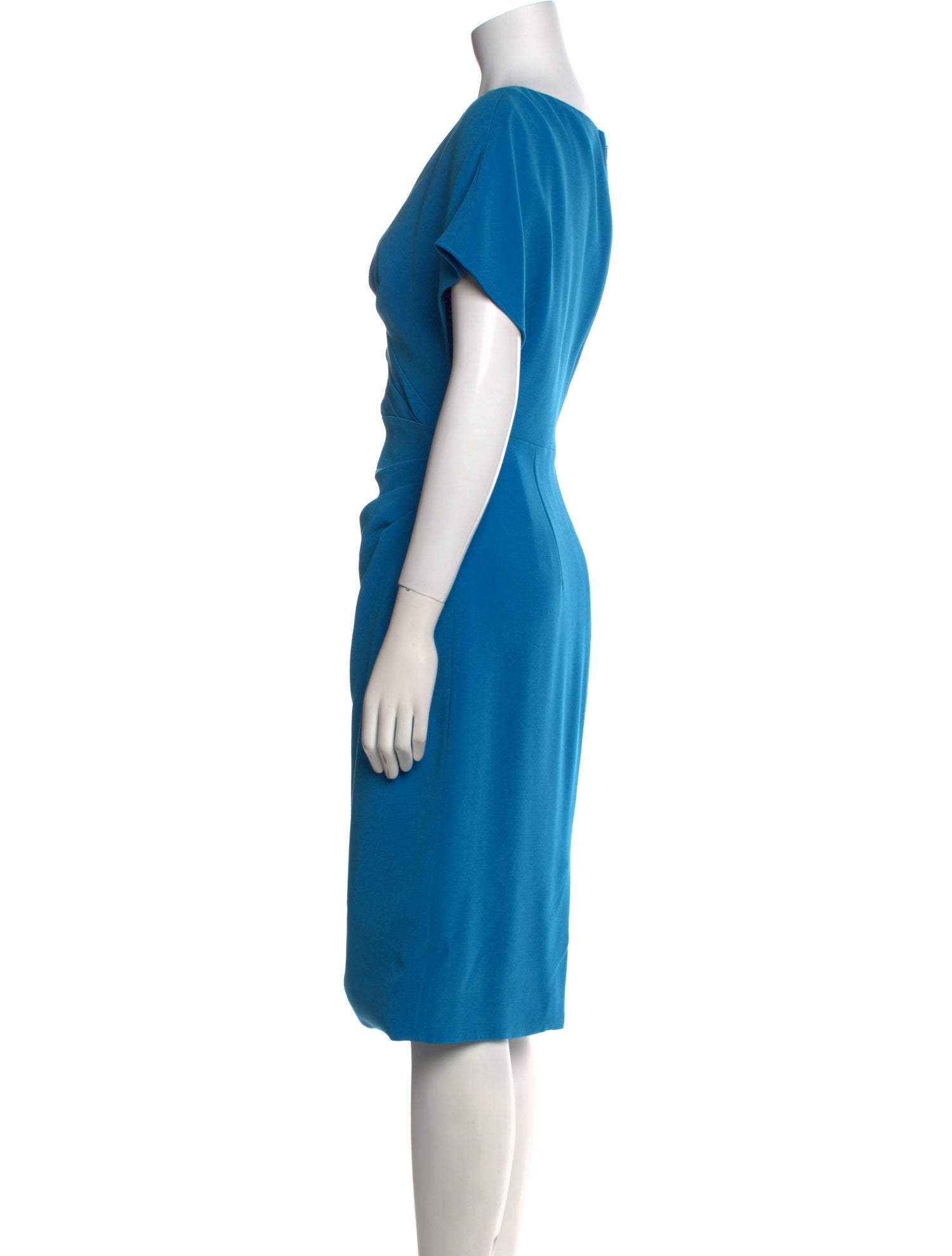 Teri Jon Bateau Neckline Midi Length Dress