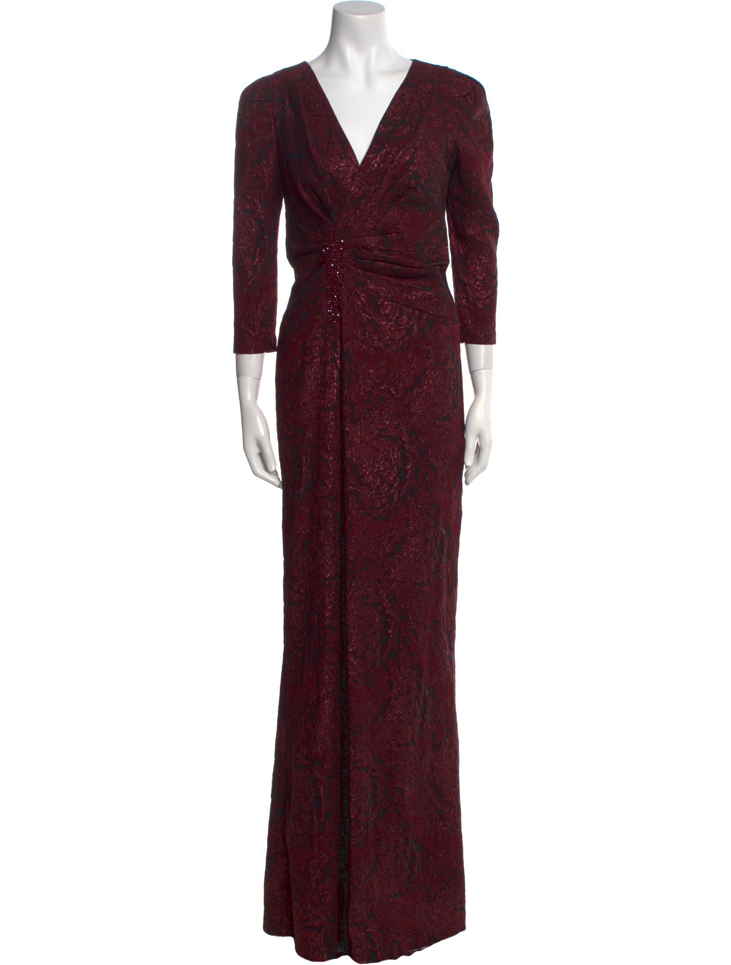 Teri Jon Floral Print Long Dress w/ Tags