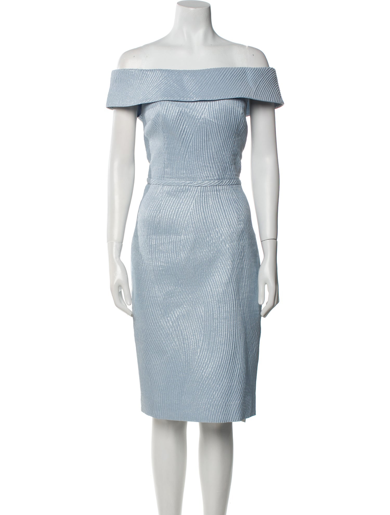 Teri Jon Off-The-Shoulder Mini Dress