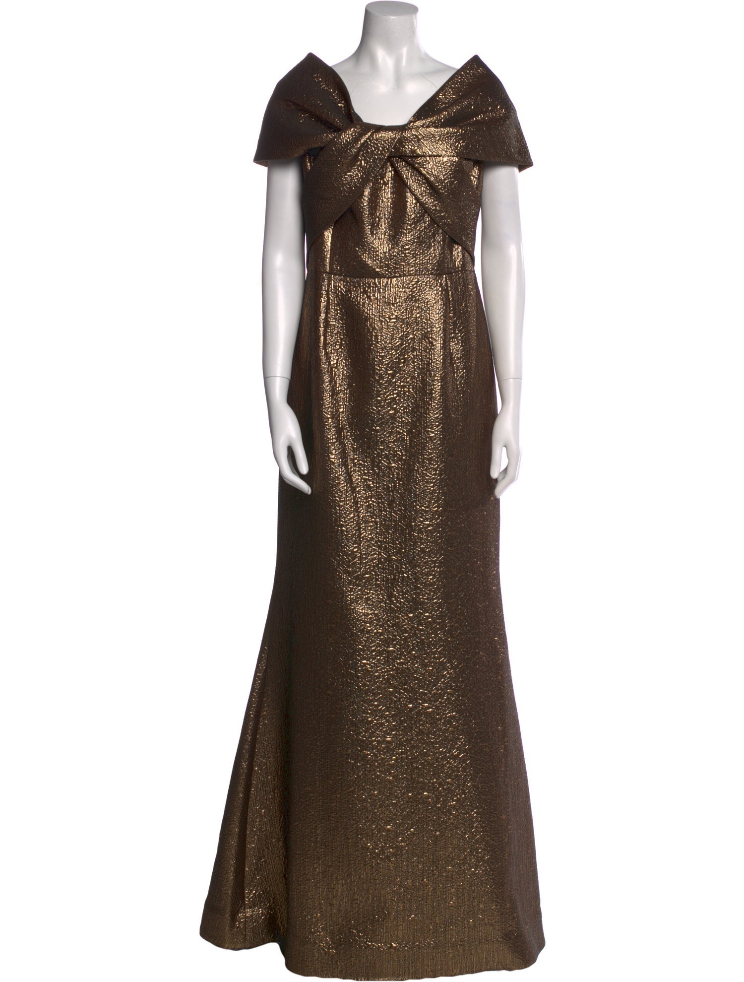 Teri Jon V-Neck Long Dress