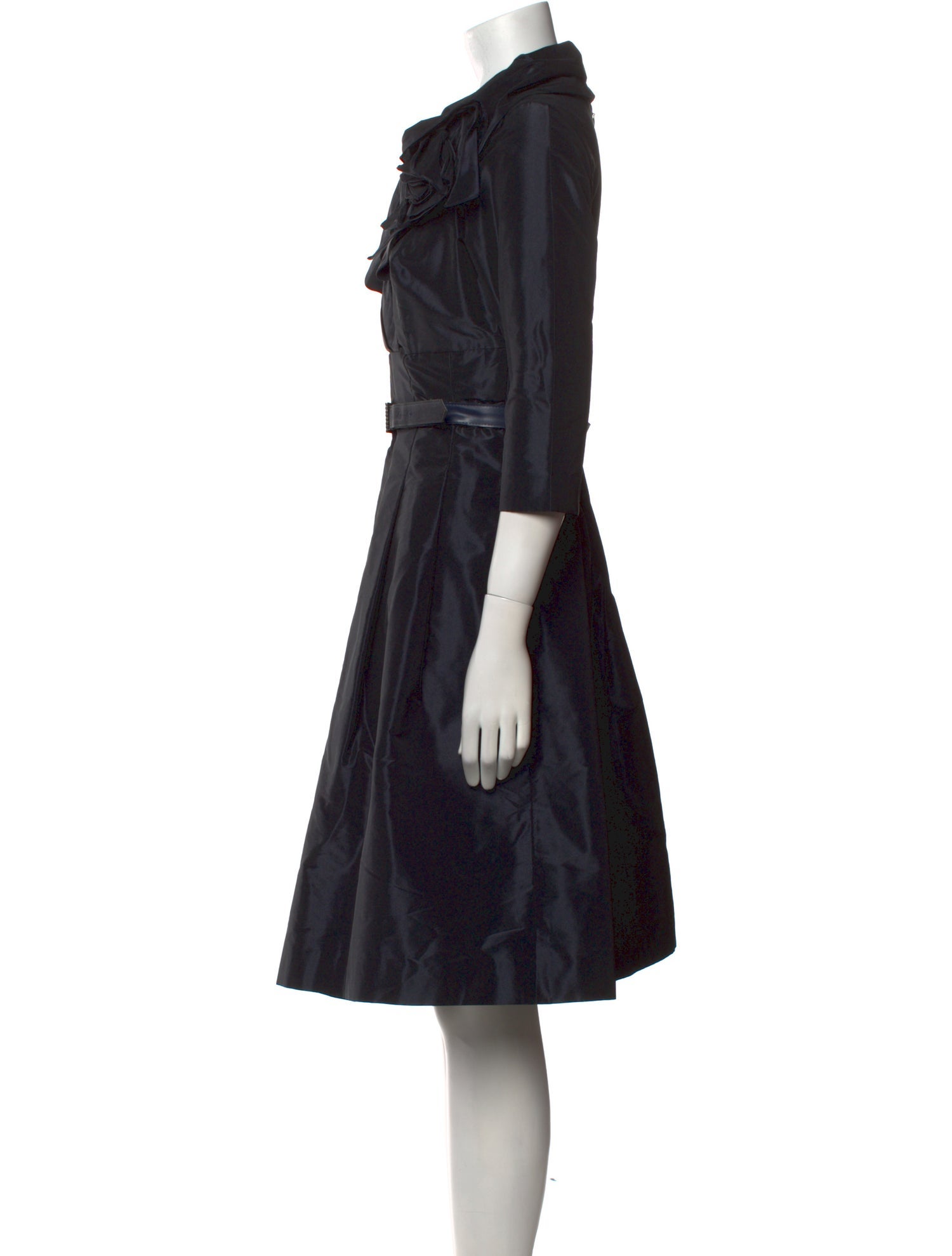 Teri Jon V-Neck Midi Length Dress