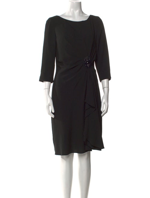 Teri Jon Bateau Neckline Knee-Length Dress