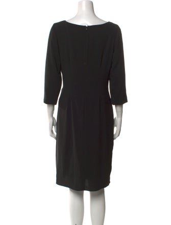 Teri Jon Bateau Neckline Knee-Length Dress