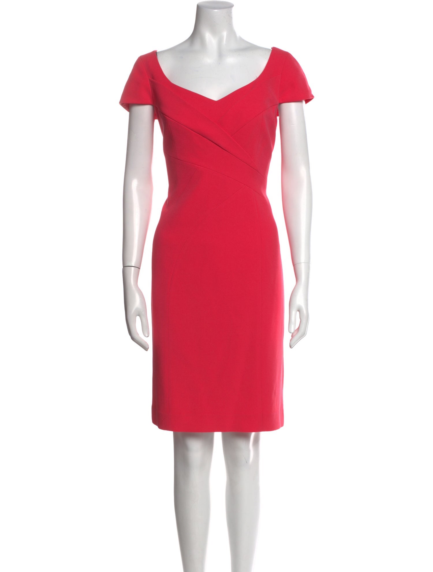Teri Jon V-Neck Knee-Length Dress