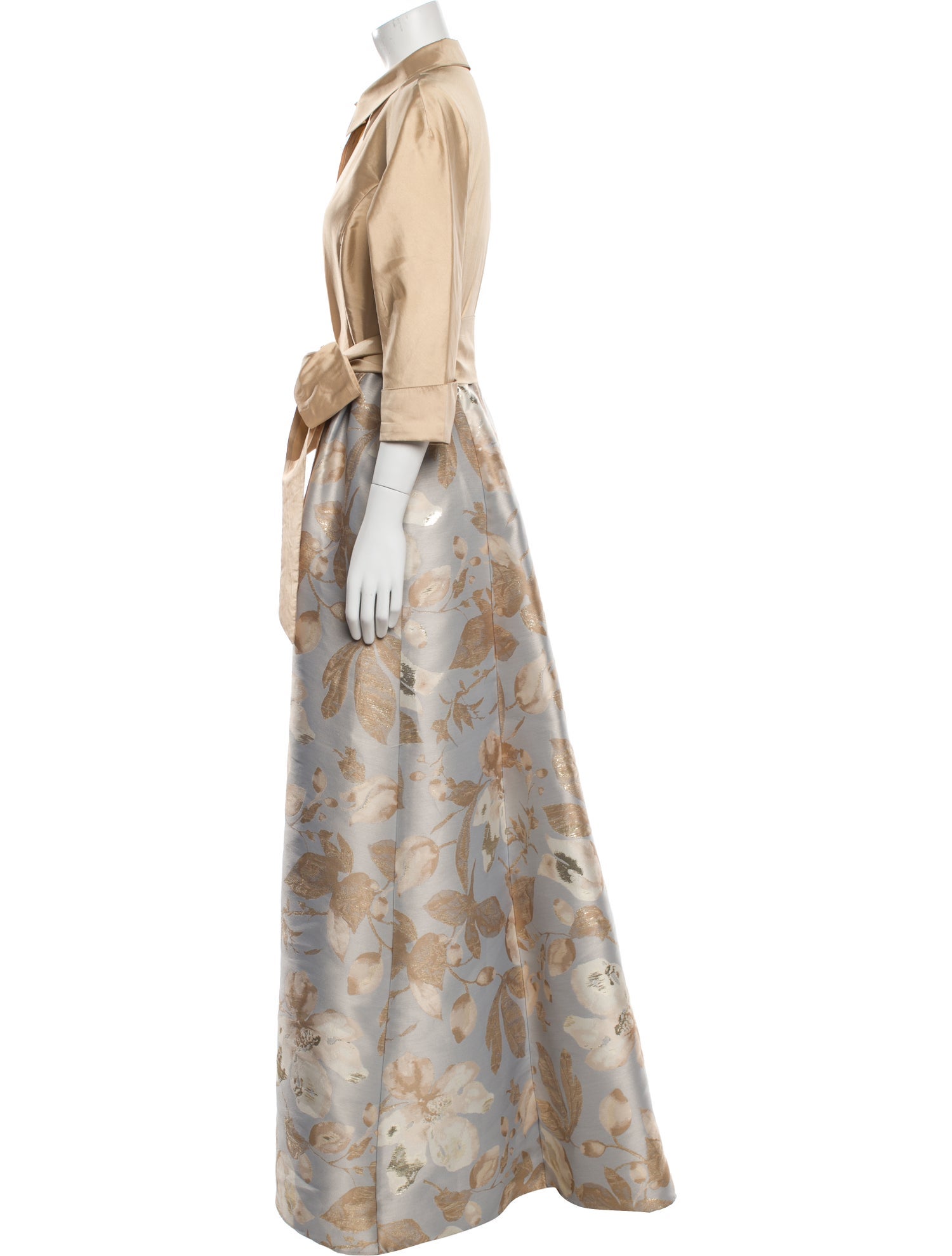 Teri Jon Floral Print Long Dress