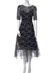 Teri Jon Lace Pattern Long Dress
