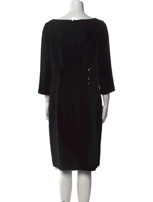 Teri Jon Bateau Neckline Midi Length Dress