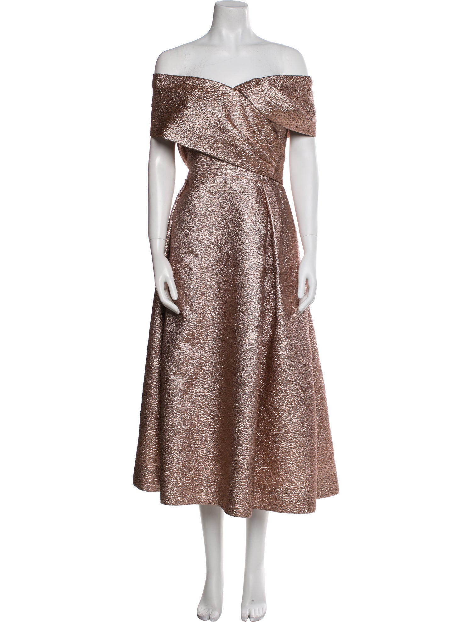 Teri Jon Off-The-Shoulder Long Dress