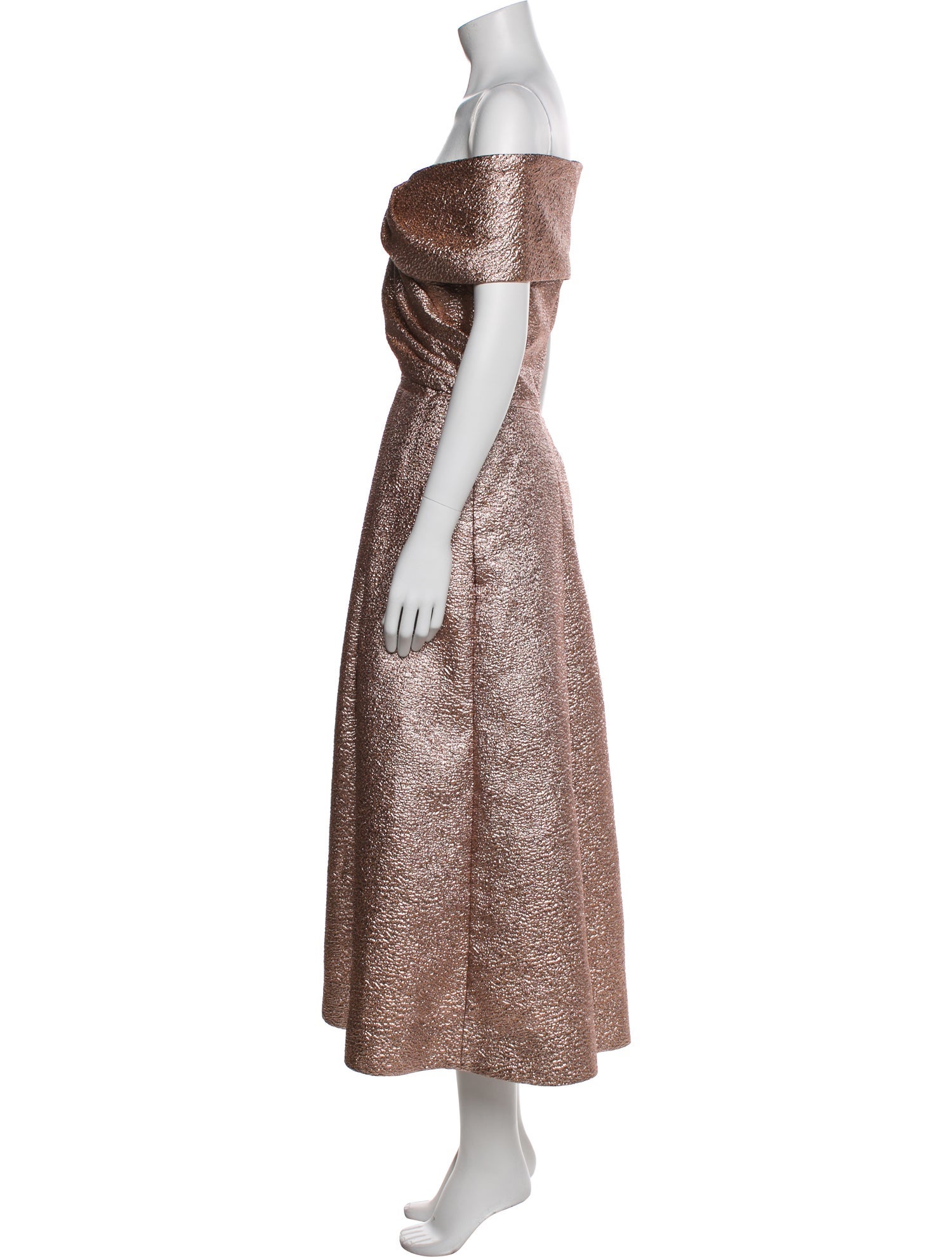 Teri Jon Off-The-Shoulder Long Dress