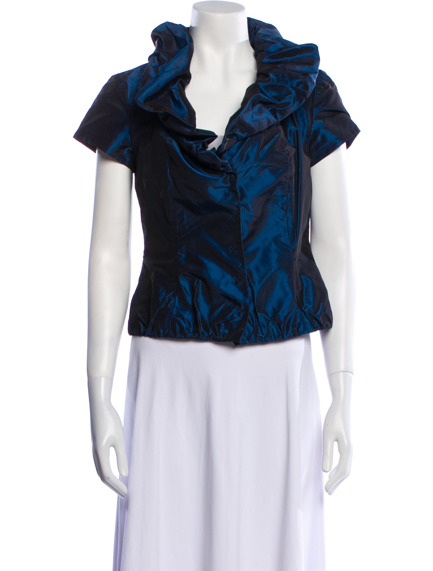 Teri Jon Silk Printed Vest