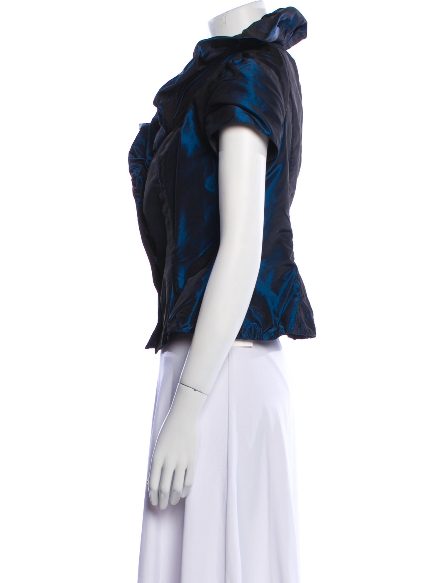 Teri Jon Silk Printed Vest