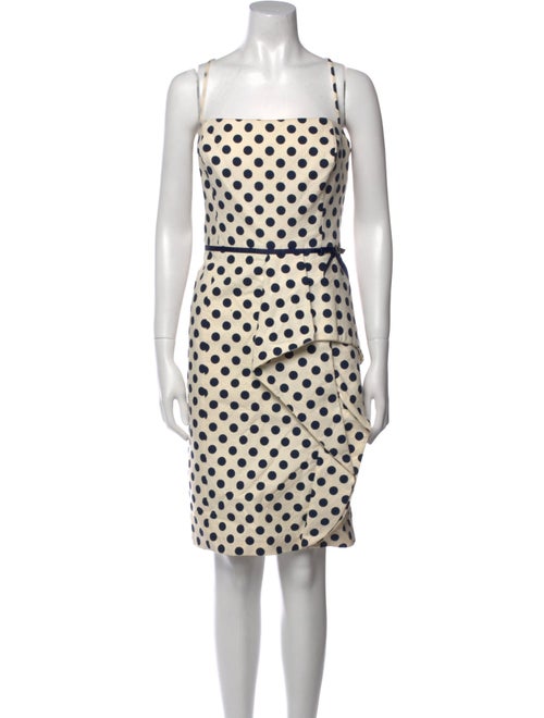 Teri Jon Polka Dot Print Knee-Length Dress