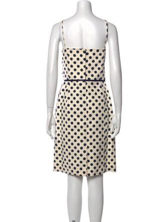 Teri Jon Polka Dot Print Knee-Length Dress