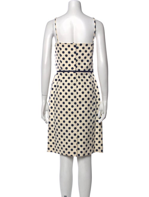 Teri Jon Polka Dot Print Knee-Length Dress