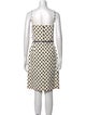 Teri Jon Polka Dot Print Knee-Length Dress