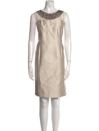 Teri Jon Silk Knee-Length Dress