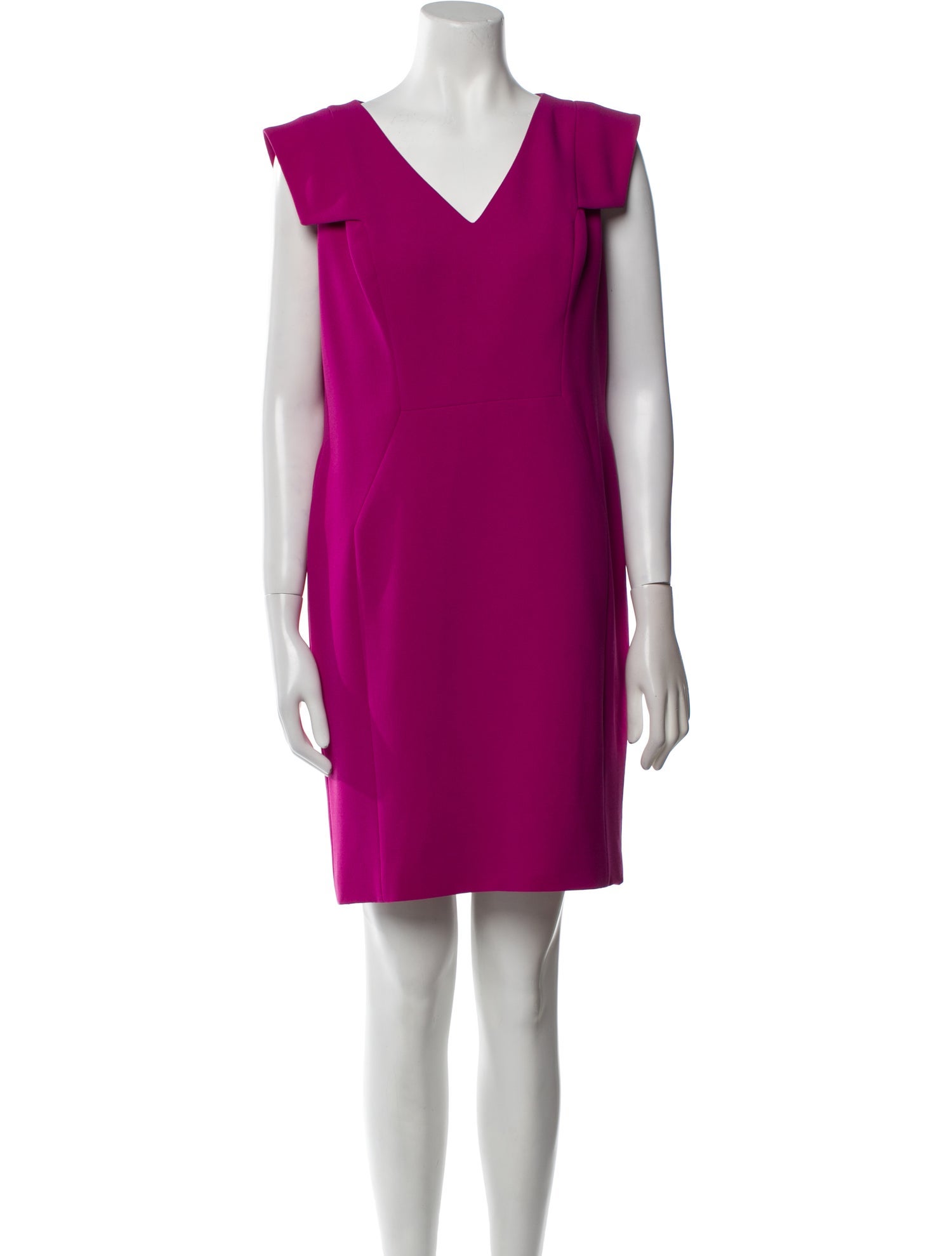 Teri Jon V-Neck Knee-Length Dress