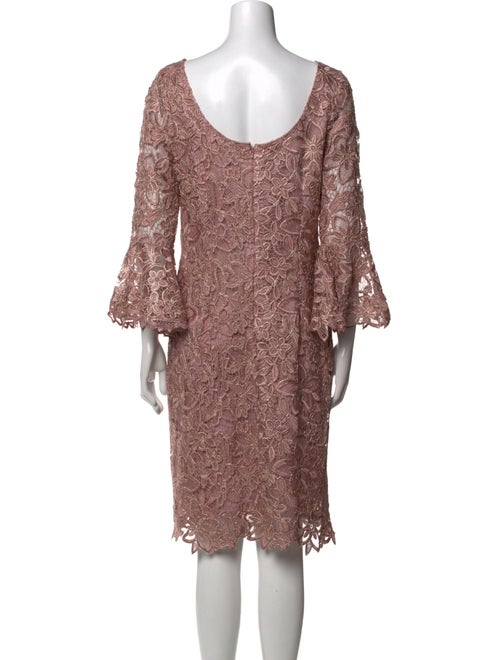 Teri Jon Lace Pattern Knee-Length Dress