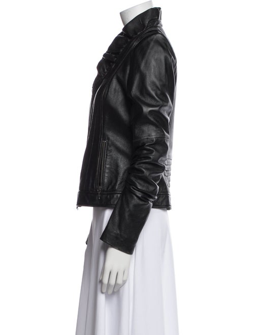 Teri Jon Leather Biker Jacket