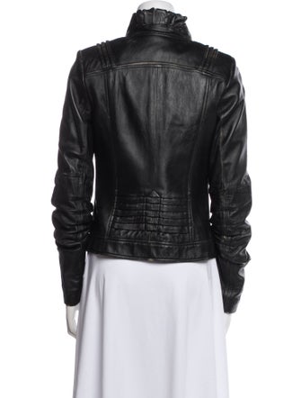 Teri Jon Leather Biker Jacket