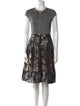 Teri Jon Printed Knee-Length Dress