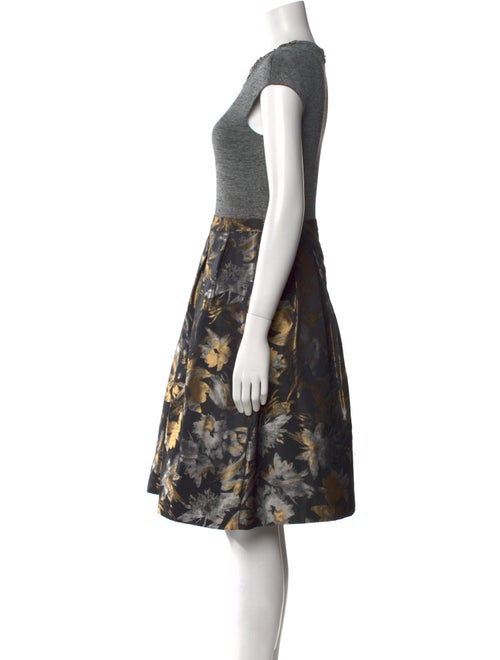 Teri Jon Printed Knee-Length Dress