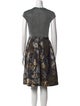 Teri Jon Printed Knee-Length Dress