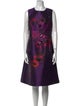 Teri Jon Printed Knee-Length Dress