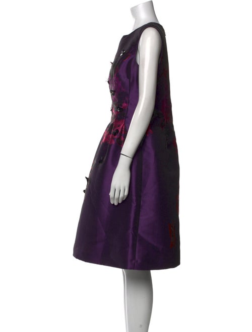 Teri Jon Printed Knee-Length Dress