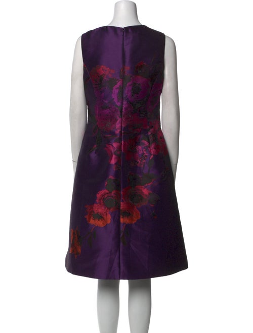 Teri Jon Printed Knee-Length Dress