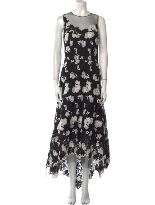 Teri Jon Floral Print Long Dress