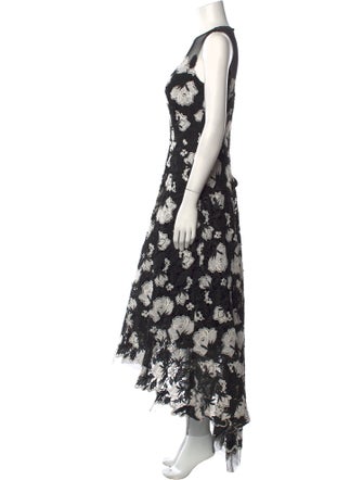 Teri Jon Floral Print Long Dress