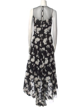 Teri Jon Floral Print Long Dress