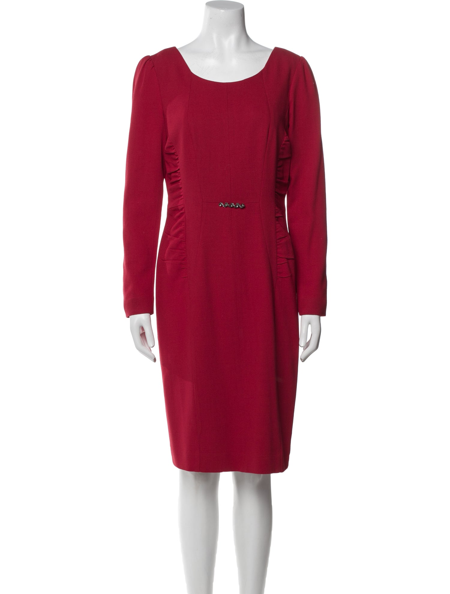Teri Jon Wool Knee-Length Dress