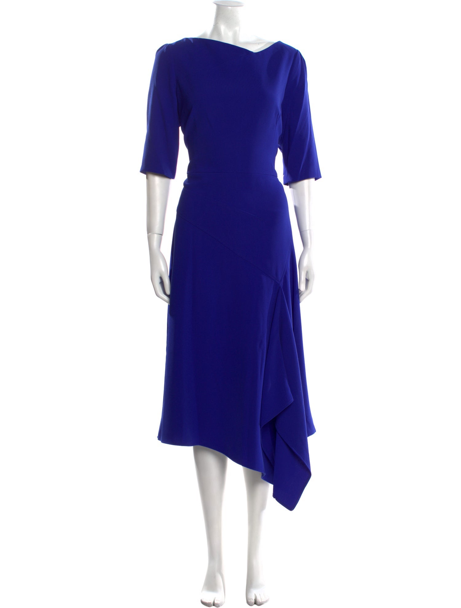 Teri Jon Bateau Neckline Long Dress