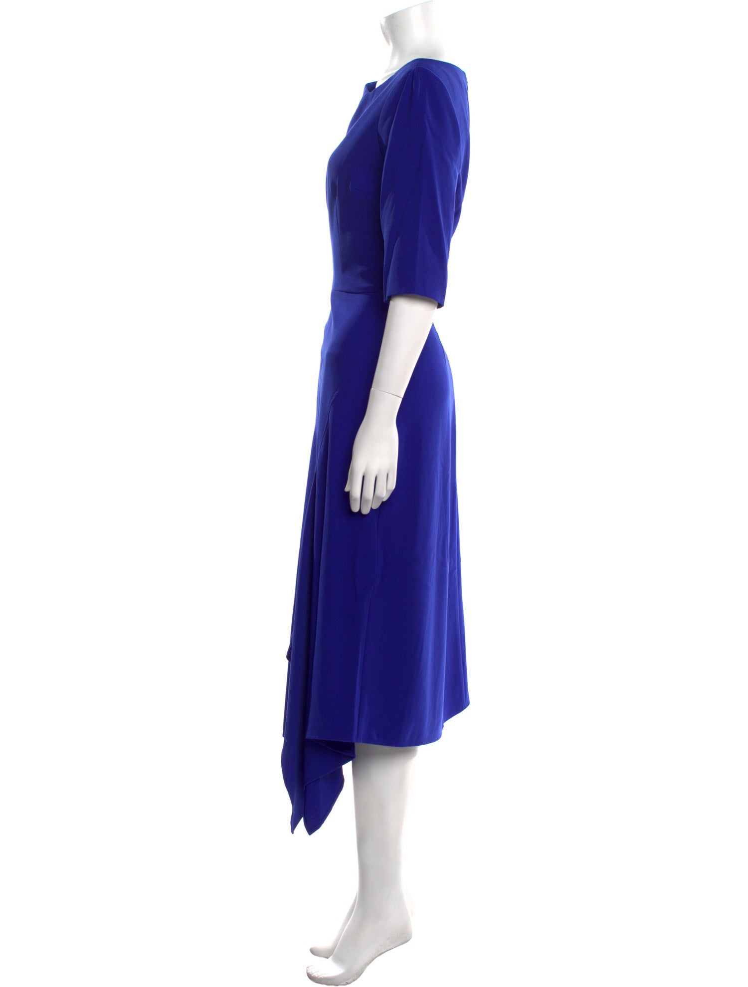 Teri Jon Bateau Neckline Long Dress