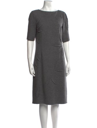 Teri Jon Wool Knee-Length Dress