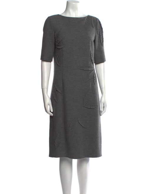 Teri Jon Wool Knee-Length Dress