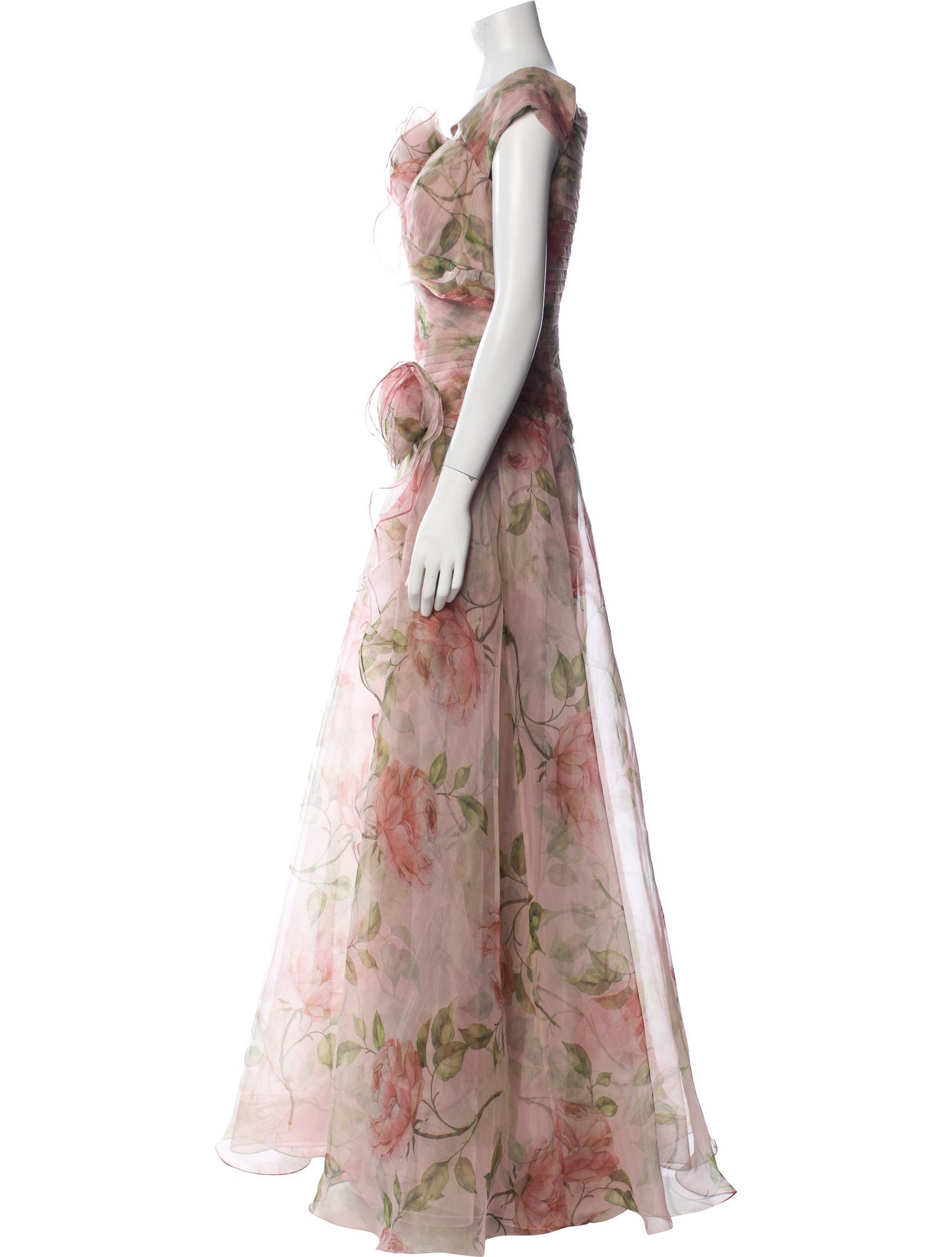 Teri Jon Floral Print Long Dress w/ Tags