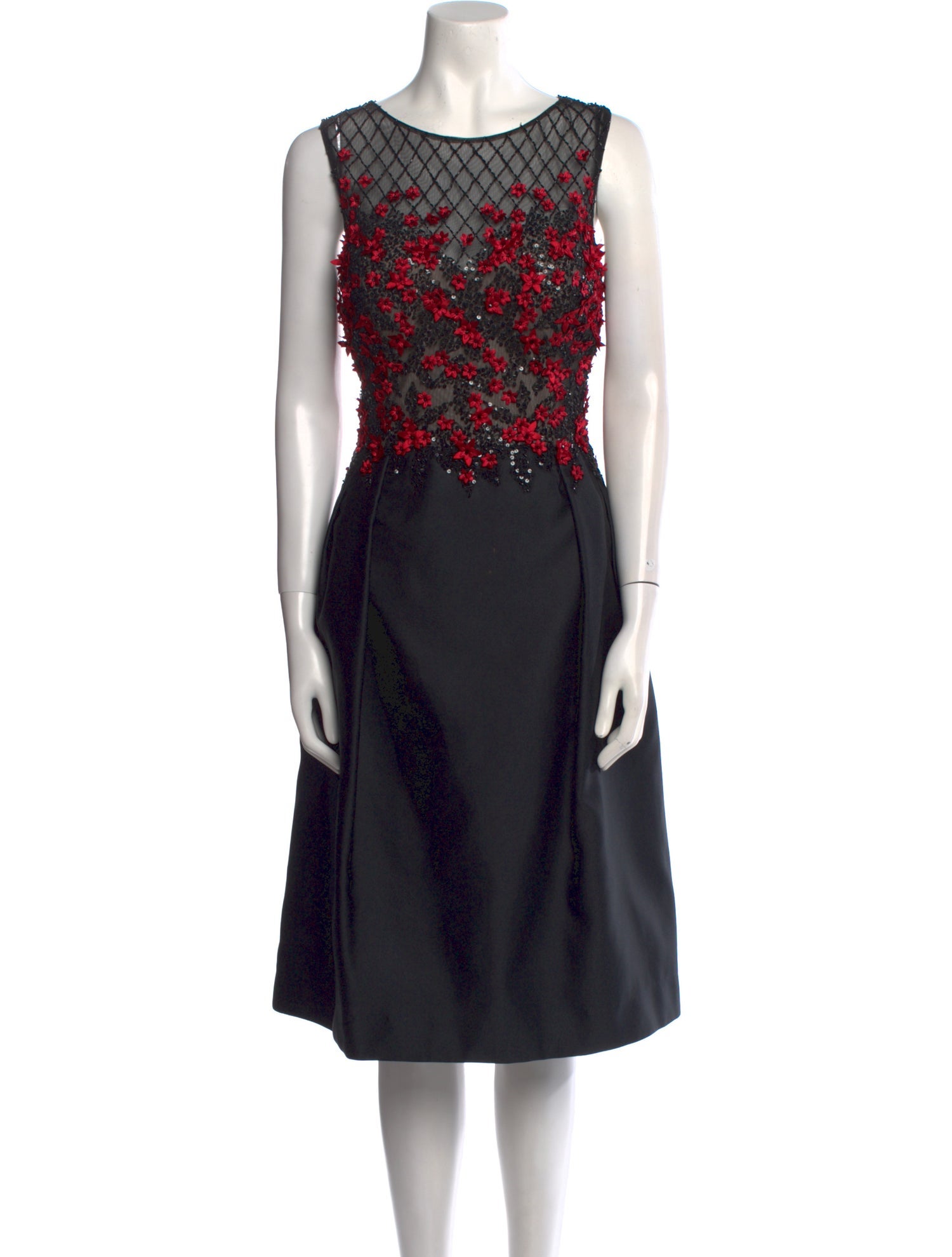 Teri Jon Printed Knee-Length Dress