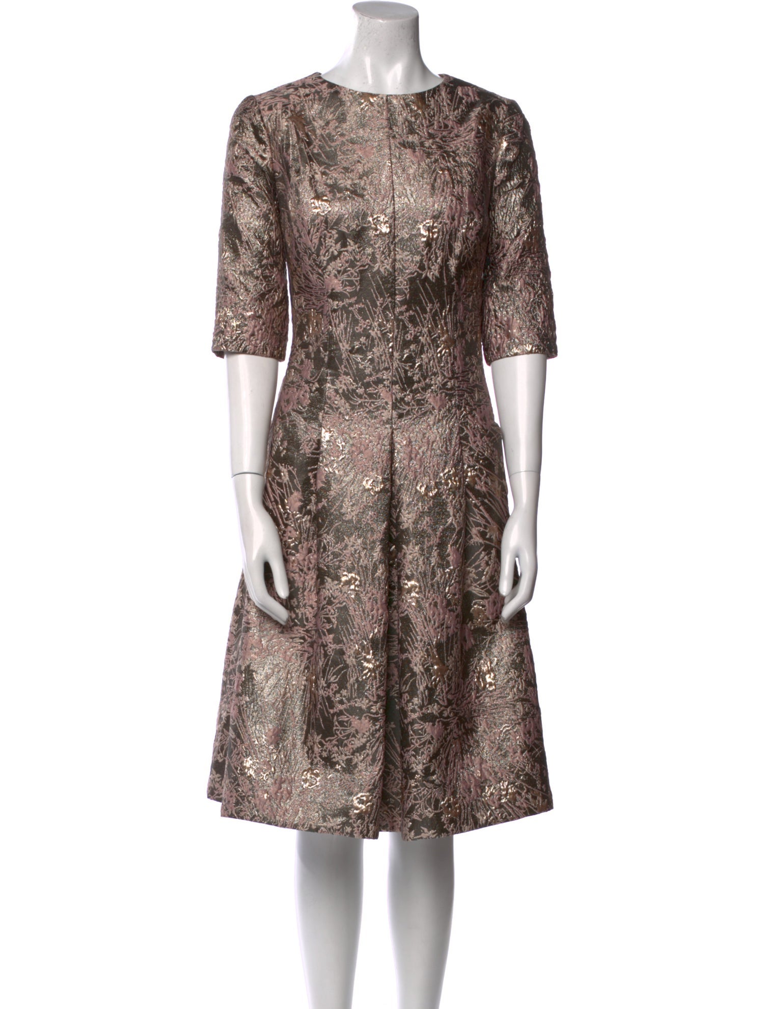 Teri Jon Printed Midi Length Dress w/ Tags