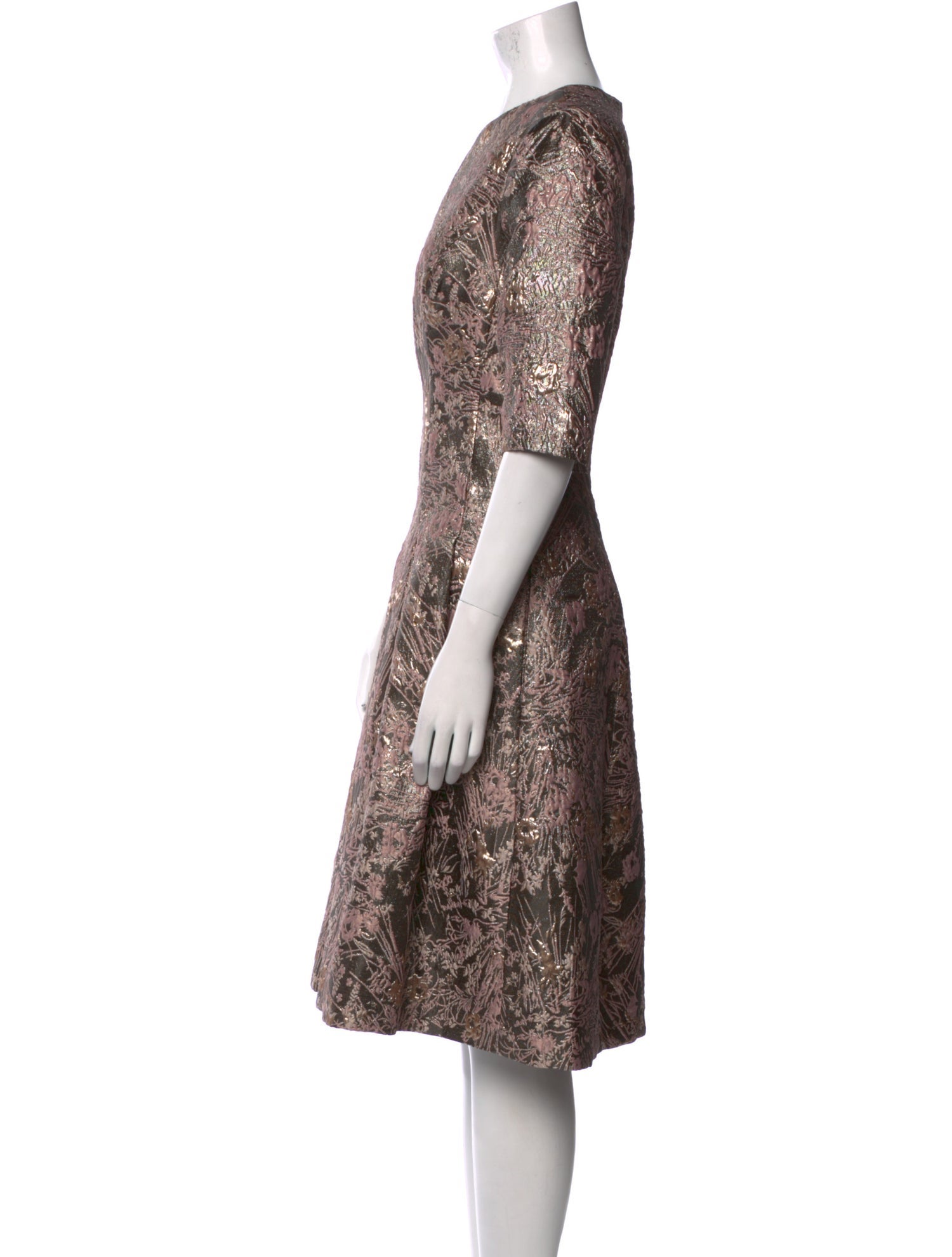 Teri Jon Printed Midi Length Dress w/ Tags