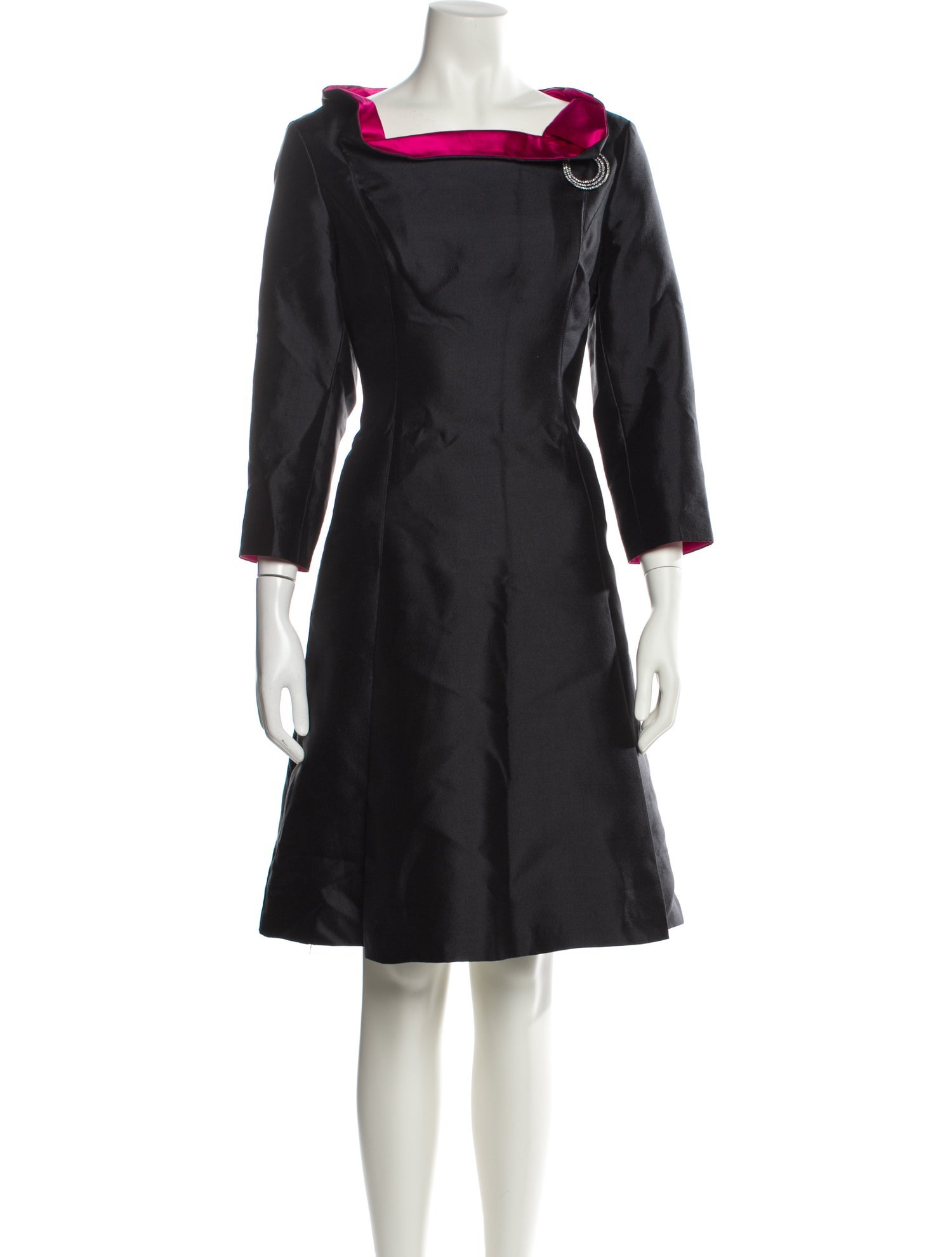 Teri Jon Silk Knee-Length Dress