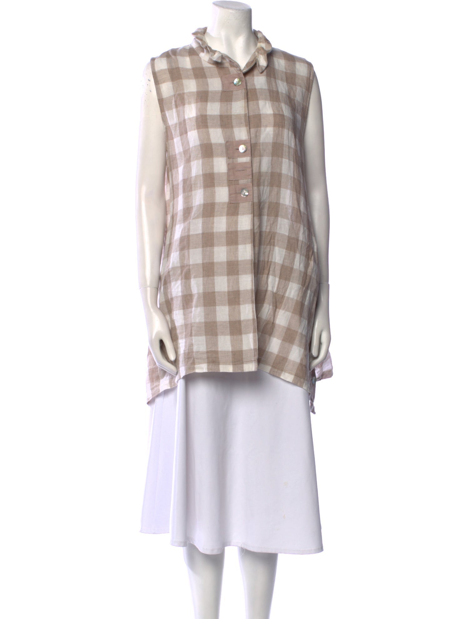 Terra Plaid Print Long Sleeve Tunic