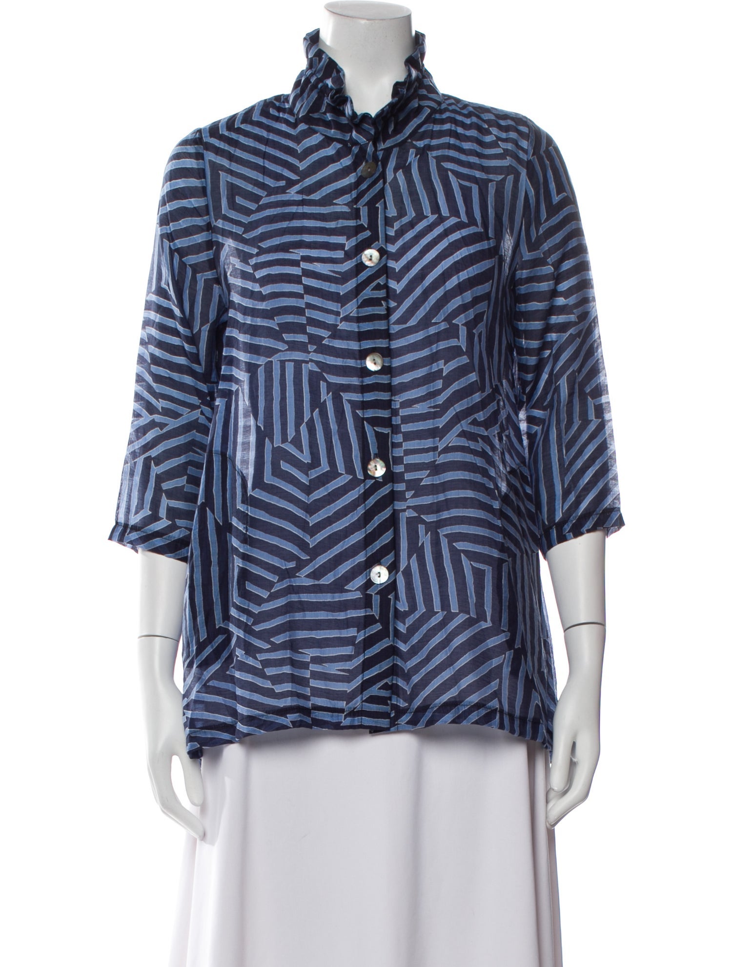 Terra Printed Mock Neck Top