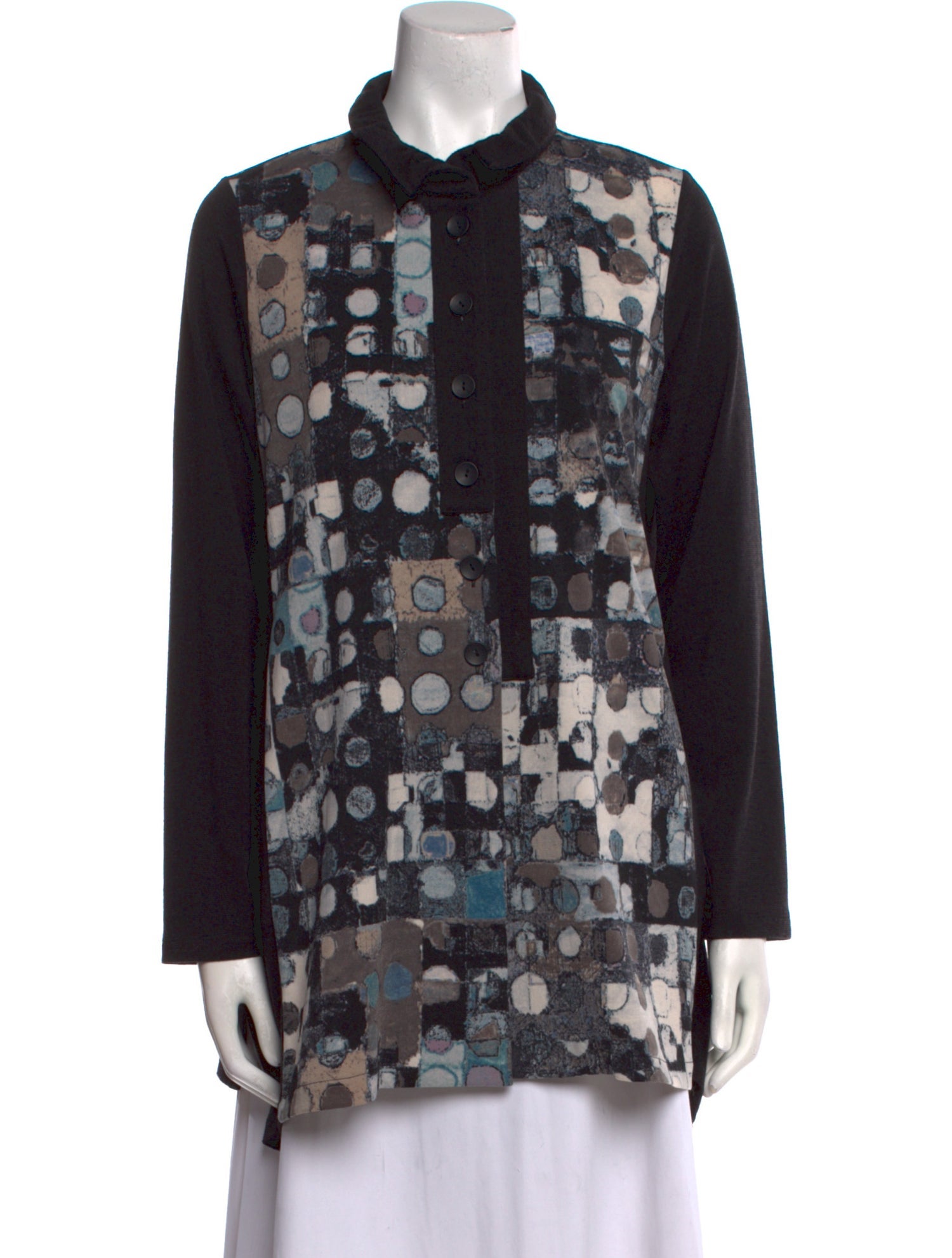 Terra Printed Mock Neck Sweater